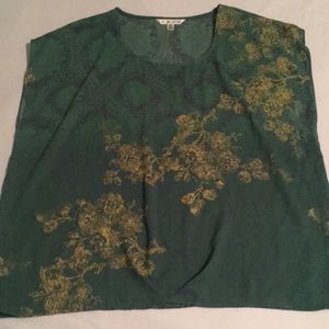 Cabi Green and Yellow Blouse